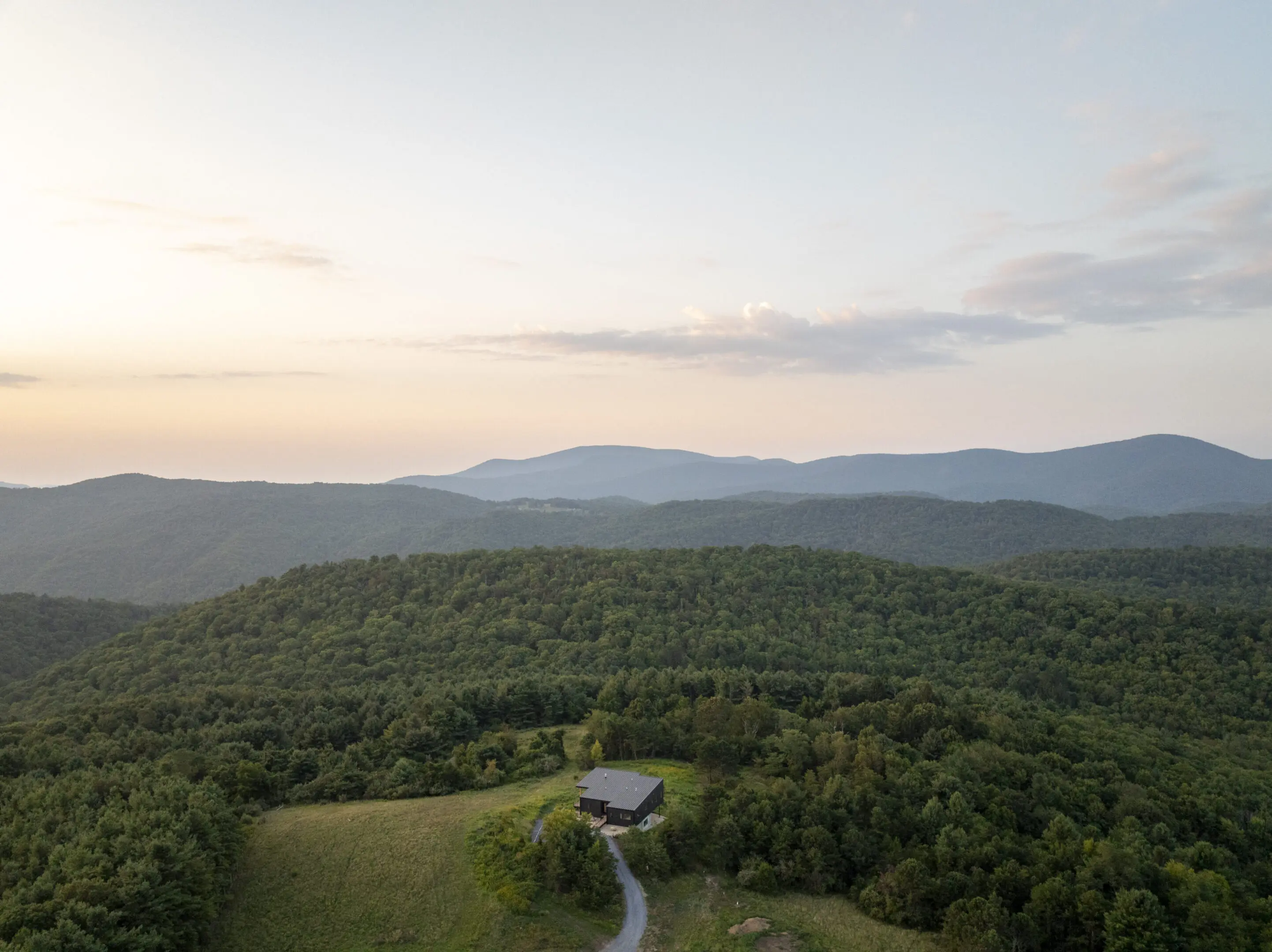 A view of the mountains from above.
