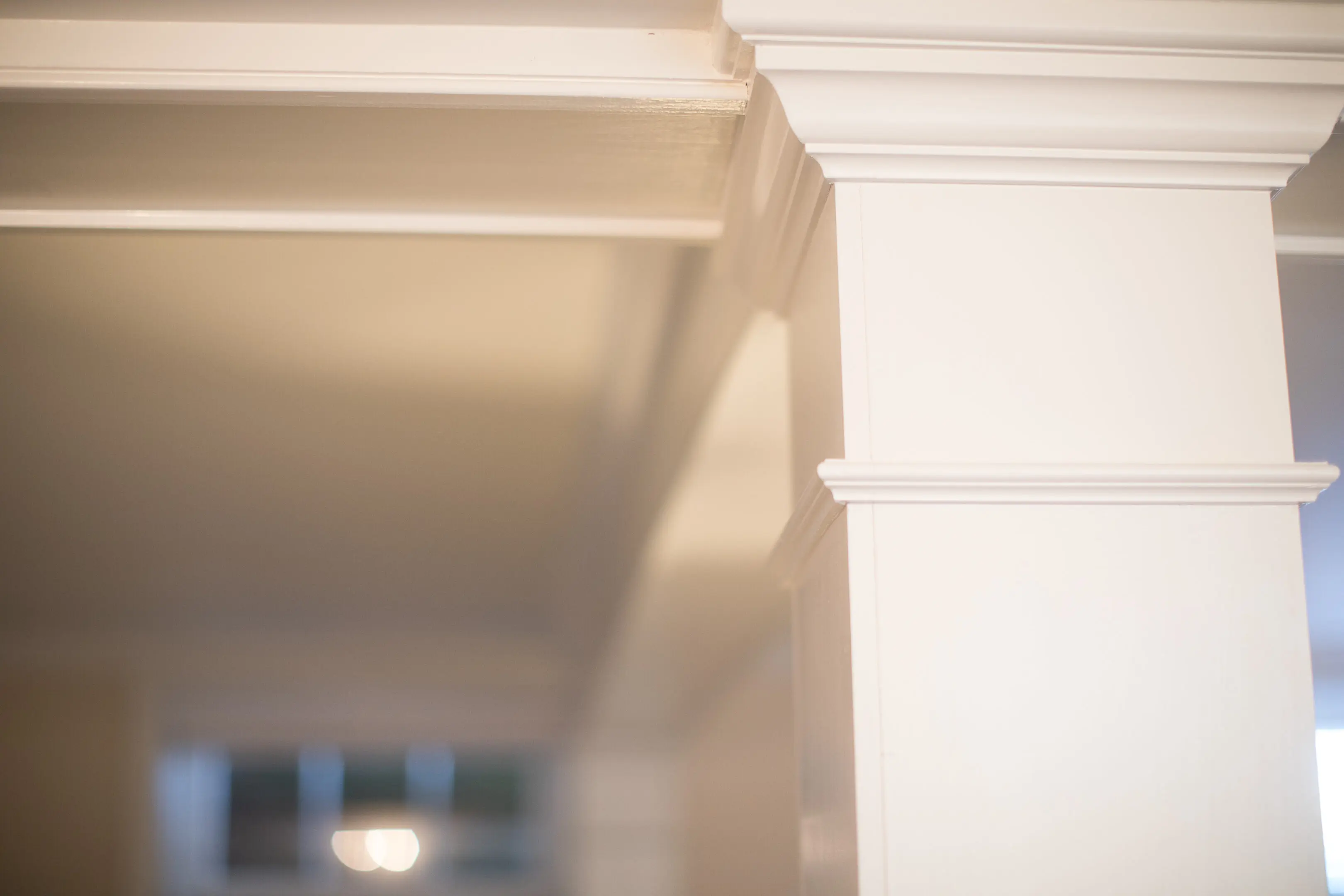 A close up of the corner of a room